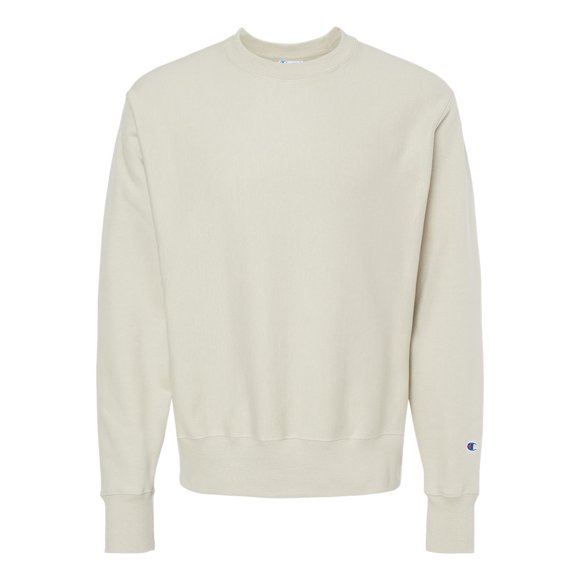 Champion Mens Reverse Weave Crewneck Sweatshirt, S, Sand
