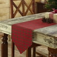 thumbnail image 3 of Table Runner Dresser Scarves Winter Christmas Tartan Plaid Cotton Linen Burlap Table Cover Green Red Buffalo Checker Table Runners for Family Kitchen Dining Holiday Party Banquet Decor, 3 of 5