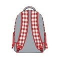 thumbnail image 3 of Red and White Checkered Backpack for School,Cute School Bag,Schoolbag with Adjustable Shoulder Straps & Padded Back,15.3"x11"x6.7", 3 of 6