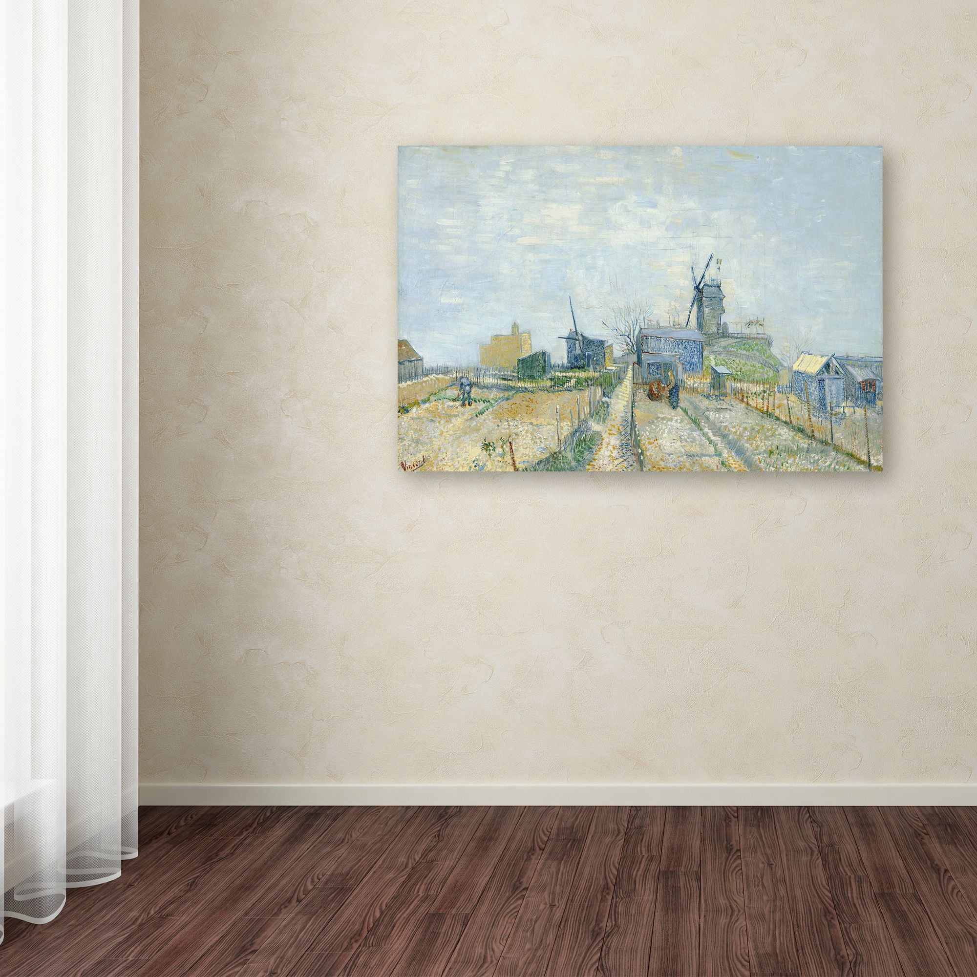 Trademark Fine Art 'Montmartre Mills And Vegetable Gardens' Canvas Art by Van Gogh