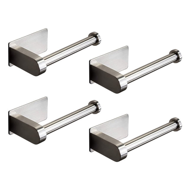 4X Self Soporte de Papel Higiénico Adhesivo-Soporte de Papel Higiénico para Baño Sin Perforación Acero Inoxidable