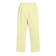 thumbnail image 6 of Dwelliawo Men's Sweatpants Open Bottom Straight Leg Workout Pant Athletic Lounge Loose Sweatpant with Pocket Fall Casual Pants Yellow 3XL, 6 of 7