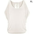 thumbnail image 4 of QualitChoice Hauts à Épaules Dénudées Col Rond Manches Courtes Chemise Ample Blouse d'Été Blanche TG, 4 of 6