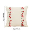 thumbnail image 3 of COM1950s Embroidered Rose Pillow Cover for Sofa and Bed,Floral Design Decorative Cushion Case,Easy To Clean and Replace,Ideal for Lumbar Support Holiday Gift,17.7X17.7 Inch, 3 of 7