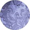 thumbnail image 1 of Ahgly Company Machine Washable Indoor Round Transitional Slate Blue Area Rugs, 6' Round, 1 of 7