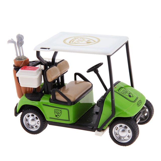 1 36 Scale Alloy Pull Back Model Car High Simulation Golf Cart Toy(Yellow)