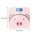 thumbnail image 2 of WHAMVOX Cartoon Body Weight Scale Electronic USB Charging Tempered Glass for Home Use Pink 1PC, 2 of 8