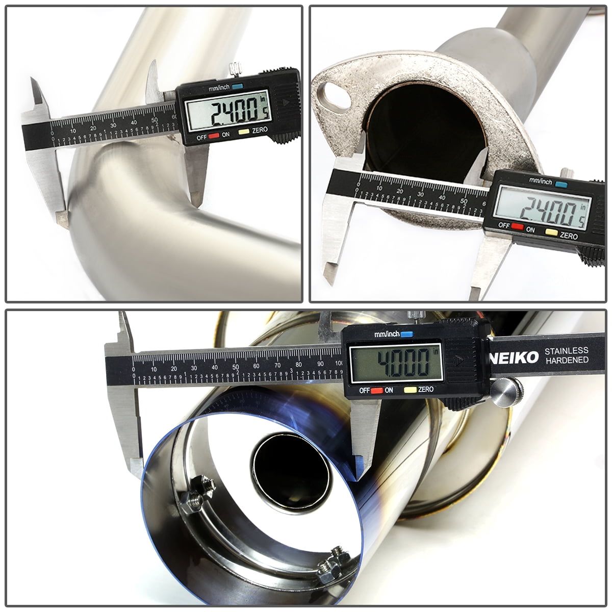 DNA Motoring For 06-11 Honda Civic 1.8L Catback Exhaust System w/4" Burnt Muffler Tip
