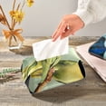 thumbnail image 5 of Vintage Green Parrot Tissue Box Cover Leather Square Rectangle Tissue Box Holder for Bathroom Living Room Desk Office Decor, 5 of 7