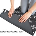thumbnail image 3 of Black Geometric Diamond Dot Pattern Hot Yoga Mat Towel Non Slip for Hot Yoga - Quick-Drying Yoga Mat Cover with 4 Corner Pockets with Travel Bag - Hot Yoga Towel Non Slip 74"x26", 3 of 6