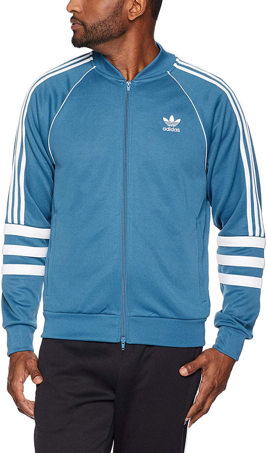 adidas originals track jacket with sleeve stripes