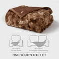 thumbnail image 4 of EVERGRACE Ultra Soft Luxury Fluffy Ridgeline Faux Rabbit Fur Throw Blanket, Thick Warm Bubble Throw for Bed, Cozy Plush Reversible Blankets for Couch, Chair, Sofa, Lion Caramel, 60x80 Inches, 870 GSM, 4 of 8