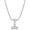 Silver, variant on Initial Letter I Necklace, Moissanite, 925 Sterling Silver, Sterling Silver