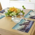 thumbnail image 4 of Ambesonne Fantasy Place Mats Set of 4, Crashed Spaceship Art, Standard Size, Blue Green, 4 of 6