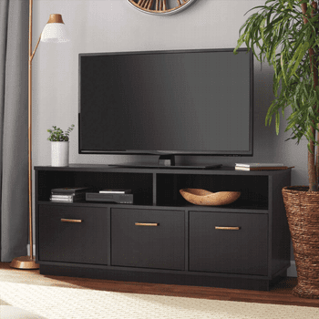 Mainstays 3-Door TV Stand Console for TVs up to 50", Blackwood