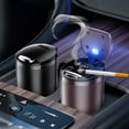 thumbnail image 1 of Xihbxyly Cenicero para Coche, Diseño de Tapa Ignífuga, Luz Led Azul, Portátil y Compacto, Ideal para Coches, Oficinas y Salones, Multifuncional, Tamaño 11 X 6,8 X 6,8 Cm., 1 of 7