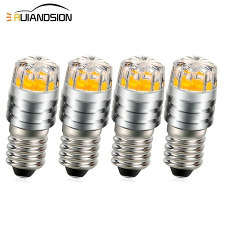 

Ruiandsion Bulb E10 6V Yellow Flashlight Bulb Screw Base Indicator Bulb 4Pcs