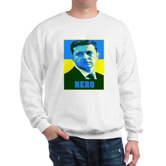 CafePress - Ukrainian President Zelenskyy Ukraine F Sweatshirt - Crew Neck Sweatshirt
