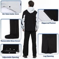thumbnail image 4 of RainRider Motorcycle Rain Suit for Men Women Waterproof Rain Gear Breathable Rain Jacket Pants for Hiking Golf(Black,X-Large), 4 of 7
