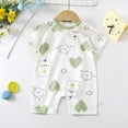 thumbnail image 2 of Kovlvoll Newborn Girl Boy Clothes Rompers Summer Crew Neck Short Sleeve Thin Cotton Cute Printing Baby Jumpsuit, 2 of 3