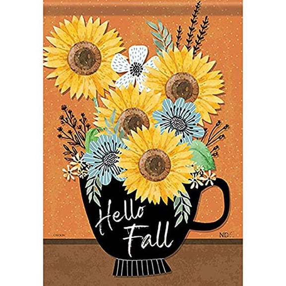 Carson 50146 Classic Garden Flag, Harvest Sunflower Hello Fall