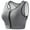 Gray, variant on 2024 New Womens Zip Front High Impact Sports Bra - Molded Cup Wireless Padded Workout Yoga Active Post-Surgery Bra