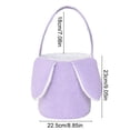 thumbnail image 3 of Purple Corduroy Easter Rabbit Basket For Kids Candy Egg Hunt Toy Storage Pouch Purple, 3 of 7