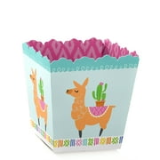 Big Dot of Happiness Whole Llama Fun - Party Mini Favor Boxes - Llama Fiesta Baby Shower or Birthday Party Treat Candy Boxes - Set of 12