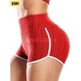 thumbnail image 3 of Women Hot Sexy Workout Booty Shorts Textured High-Waist Tummy Control Sports Yoga Hot Pants, 3 of 4