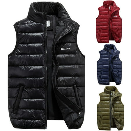 Men´s Winter Outdoor Casual Stand Collar Quilted Down Puffer Vest