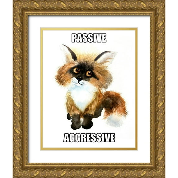 Shefranov, Olga 20x24 Gold Ornate Wood Framed with Double Matting Museum Art Print Titled - Passive Aggressive