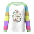 thumbnail image 4 of POTETI Easter Tee Shirts for Women,Ladies New Fashion Summer Clothing Bunny Eggs Graphic Long Sleeve Crew Neck Casual Women's Tops, 4 of 5