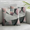 thumbnail image 3 of Nawypu Geometric Throw Pillow Covers Soft Modern Abstract Art Cushion Covers Pillow Cases For Couch Sofa Bedroom Car Retro Light Pink Grey Triangle Decorative Throw Pillowcases, 3 of 5