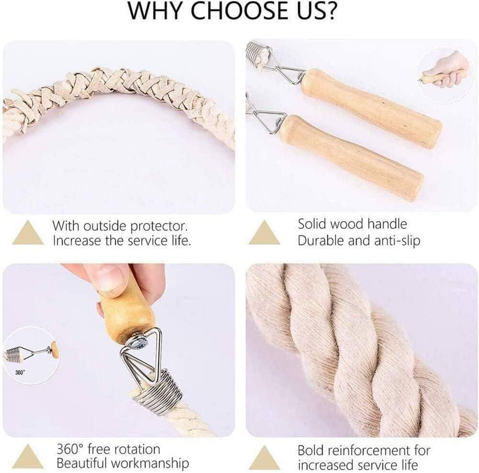 NAMZI Groups Rope Skipping Spring Loaded, 22.9ft Multiplayer Jumping Rope Skipping Best Team Long Rope Jumping with Wooden Handle for School Sport Game Company Party Skipping Outdoor Activity (7M)