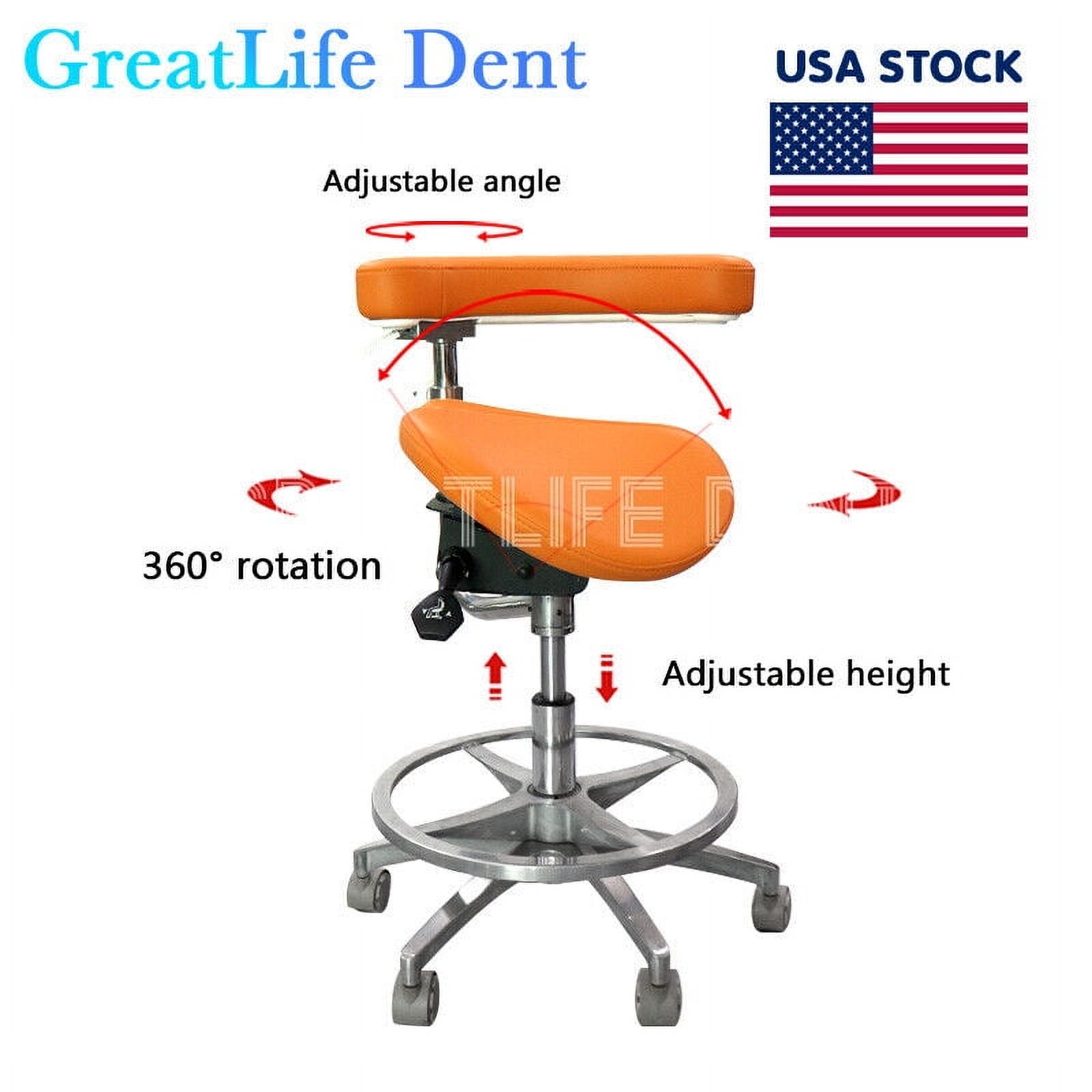 GreatLife Dent USA Stock PORTABLE DENTAL FOLDING CHAIR LED LIGHT+TURBINE+DENTIST STOOL