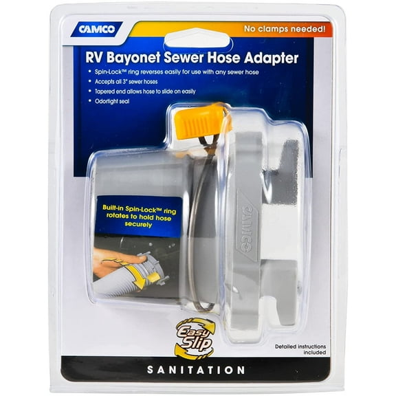 Camco 39173 Easy Slip Straight Hose Bayonet Adapter