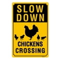 thumbnail image 2 of Slow Down Chickens Crossing Sign, Aluminum Sign 8x12 Inch | Eye-Catching, Durable, Rust-Resistant | Easy to Install Indoor/Outdoor Decor, Wall Art & Wildlife Awareness Sign, 2 of 4