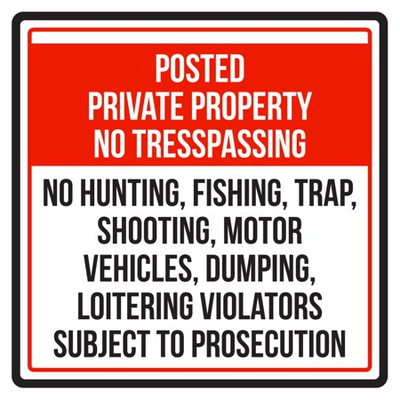 Moose Warning Sign - Posted Private Property No Trespassing Business Commercial Warning Square Sign - 9x9