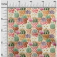 thumbnail image 2 of oneOone Cotton Silk Brown Fabric Plants Cactus With Flowers Sewing Craft Projects Fabric Prints By Yard 42 Inch Wide, 2 of 4
