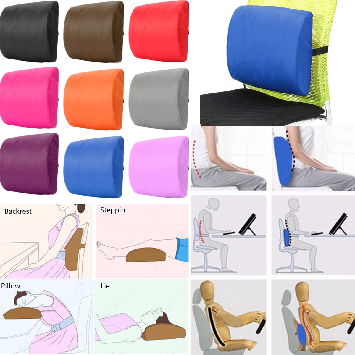 Memory Foam Lumbar Cushion Premium 