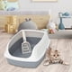 thumbnail image 5 of Abierto, Orinal para gatos, Contenedor de inodoro, Bacinilla, Inodoro profundo, Caja pequeña, Gris, 5 of 8