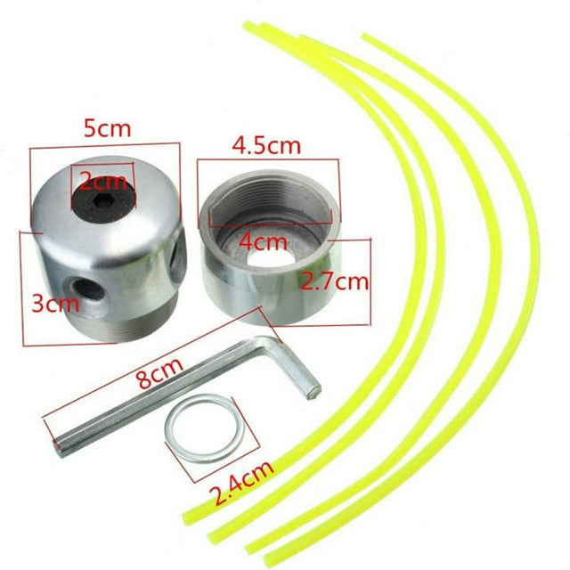 Juego de carrete con cabezal de corte de hierba, hilo de aluminio, para cortacésped