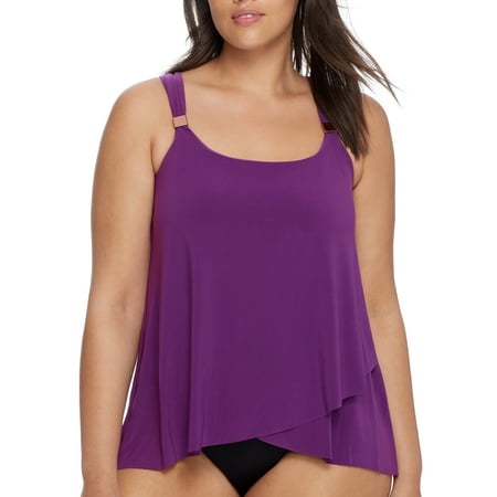 UPC 196526000393 product image for Miraclesuit Womens Solid Dazzle Underwire Tankini Top Style-6513026 Swimsuit | upcitemdb.com