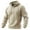 07#Beige, variant on Waffle Knit Hoodies for Men Pullover Comfy Athletic Hooded Sweatshirt Outdoor Travel Hoodie Sweatshirts White L