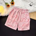 thumbnail image 3 of Pantalones cortos para hombre, anchos, holgados, con gráficos, para correr, deportivos, para verano, estilo coreano, personalizables, a la moda, elásticos, 3 of 4