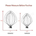 thumbnail image 4 of K45WW Wire Whip for Tilt-Head Stand Mixer for KitchenAid, Stainless Steel Egg Cream Stirrer, Heavy Cream Beater, Cakes Mayonnaise Whisk, Flour Cake Balloon Whisk, 4 of 6