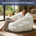 thumbnail image 3 of VENTOPYR Bean Bag Chair,Soft Foam Lazy Sofa Chair with Premium Memory Foam Filler for Living Room, Bedroom, Dorm, 3 of 7