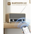 thumbnail image 4 of Retro AM FM Radio Plug in Wall, Digital Clock Radio for Bedroom with LCD Display| 40 Presets | Sleep Timer | No Alarm, Retro Bluetooth Speaker for Office,Great Gift Wood, 4 of 4