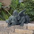 thumbnail image 3 of Fountain Dragon Statue Resin Spouting Water Dragon Sculpture Weather Resistant Realistic Water Spray Dragon Statue Outdoor Ornament for Garden Courtyard Pond Pool, 3 of 10