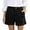 Black, variant on Elevated Linen Blend Shorts For Women Professional Tummy Control High Waist Business Casual Work Shorts Dark Blue